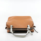 thumbnail tote brown mix white zippy bag - L'UXE LINK