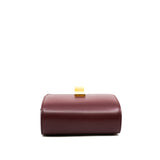 thumbnail small CLASSIC BAG IN BOX CALFSKIN BURGUNDY ghw - L'UXE LINK