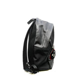 thumbnail Shearling Emoticon Black Leather/Nylon Backpack PHW - L'UXE LINK