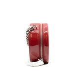 thumbnail Red Patent Leather Round As Earth Evening Handbag With Chain PHW Seri 26 - L'UXE LINK