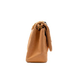 thumbnail Jumbo Classic Caramel Caviar Leather Double Flap Bag GHW Seri 14 - L'UXE LINK