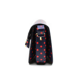 thumbnail 1955 Horsebit Bag in navy leather with red polka dots ghw - L'UXE LINK
