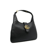 thumbnail Medium Aphrodite Black Calfskin Shoulder Bag - L'UXE LINK