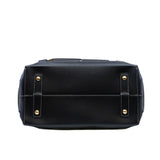 thumbnail leather woven tote in black and white - L'UXE LINK