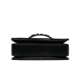thumbnail Dio(r)evolution Flap Bag Black Leather Medium Phw With Leather Wide Strap - L'UXE LINK