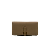 thumbnail Bearn Long Wallet In Etoupe Epsom Leather GHW Square Q Stamp - L'UXE LINK