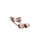 thumbnail CC Ladybug Crystal Faux Pearl Drop Earrings - L'UXE LINK