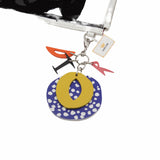 thumbnail clutch white patent with black flower - L'UXE LINK