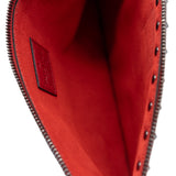 thumbnail Black Rockstud Red Calfskin Zip-Up Clutch Bag - L'UXE LINK