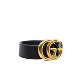 thumbnail gg wide belt in leather black ghw #65/26