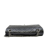 thumbnail 2.55 Reissue 227 Double Flap Bag Black Calf Ruthenium Hardware Seri #Lu3 - L'UXE LINK