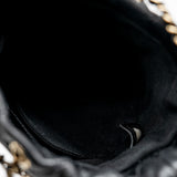 thumbnail mini bucket in black lambskin with pearls GHW Seri 31