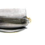 thumbnail j'a flap bag in silver gray leather frame