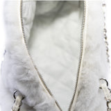 thumbnail 23N Shearling Lambskin Small Bowling Bag in White Phw Seri PP0 - L'UXE LINK
