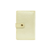 thumbnail compact wallet in patent white ghw 2007 - L'UXE LINK