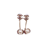 thumbnail CC Ladybug Crystal Faux Pearl Drop Earrings - L'UXE LINK