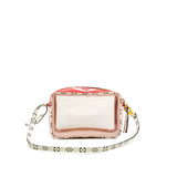 thumbnail Red Monogram Giant Canvas PVC Beach Pouch GHW - L'UXE LINK