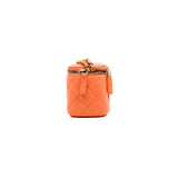 thumbnail Mini Pearl Crush Orange Clair Vanity With Chain GHW Seri P2JUXXXX - L'UXE LINK