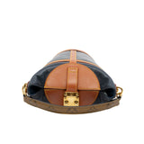 thumbnail Duffle Bag In Leather Navy Mix Monogram Brown With Shoulder Strap - L'UXE LINK