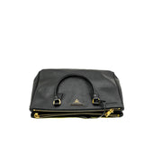 thumbnail Large Black Saffiano Leather Galleria Bag GHW With Strap - L'UXE LINK