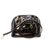 thumbnail Alma BB Monogram Vernis Leather In Amarante Red Handbag GHW With Strap - L'UXE LINK