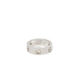 thumbnail Love Ring In 18K White Gold Set With 3 Diamonds Size 54 rrp7100 - L'UXE LINK