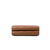 thumbnail Classic Small Snap Caramel Brown Caviar Leather Flap Wallet GHW - L'UXE LINK