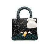 thumbnail medium lady limited art with crystal buckle in lambskin dark green so black hw 2024