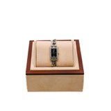 thumbnail 29mm Nantucket diamond watch in black dial/steel - L'UXE LINK