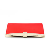 thumbnail cl clutch bag red silk ghw - L'UXE LINK