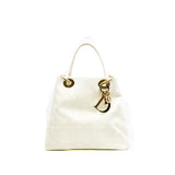 thumbnail Canvas Cannage White Small Soft Lady Dior Shopping Tote GHW - L'UXE LINK