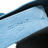 thumbnail CITY CLASSIC STUDS BAG MEDIUM LEATHER BLUE ANTIQUE BRASS HARDWARE - L'UXE LINK