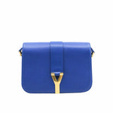 thumbnail side bag leather blue ghw - L'UXE LINK