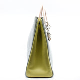 thumbnail Large Diorissimo In Grey/Yellow/Pink Calfskin Leather Handbag PHW With Strap - L'UXE LINK