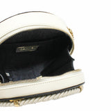 thumbnail round side bag black with tweed  ghw seri 27 - L'UXE LINK