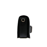 thumbnail Dio(r)evolution Flap Bag Black Leather Medium Phw With Leather Wide Strap - L'UXE LINK