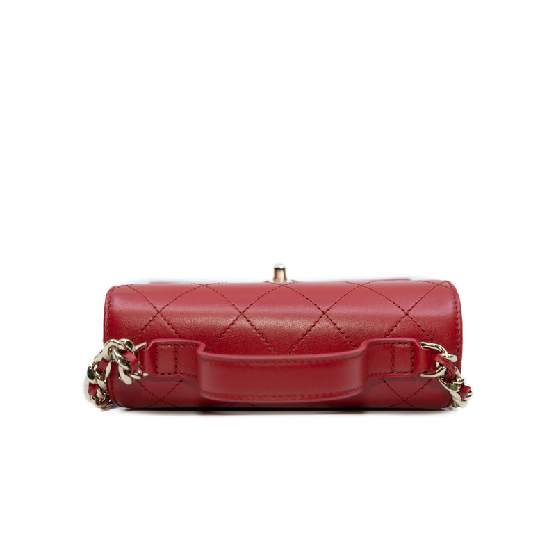 small top handle red chain side bag seri 28