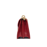 thumbnail small flap bag in Calfskin Lizard Embossed red/pink ghw - L'UXE LINK