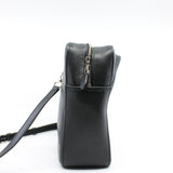 thumbnail Small Triangle Duffel In Black Calfskin Leather Handbag PHW - L'UXE LINK