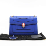 thumbnail serpenti forever bag large blue with red purple eyes buckle ghw - L'UXE LINK