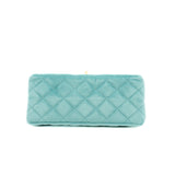 thumbnail Blue Quilted Velvet Mini 2.55 Reissue 224 Flap Bag GHW Seri 29 - L'UXE LINK