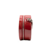 thumbnail Red Patent Leather Round As Earth Evening Handbag With Chain PHW Seri 26 - L'UXE LINK