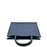 thumbnail Medium Book Tote In Navy Embossed Leather 2020 - L'UXE LINK