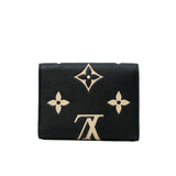 thumbnail Victorine Bicolor Monogram Empreinte Leather Wallet In Black And Beige GHW - L'UXE LINK