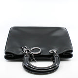 thumbnail Medium Diorissimo In Black Patent Leather Handbag PHW With Strap - L'UXE LINK
