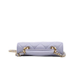 thumbnail mini chain clutch with top handle in lambskin purple ghw seri 31