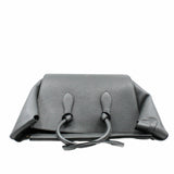 thumbnail TIE KNOT TAILLE MOYENNE CUIR TOTE BAG GREY - L'UXE LINK