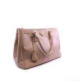 thumbnail saffiano medium in leather beige ghw - L'UXE LINK