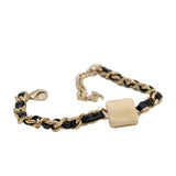 thumbnail CC Logo Leather And Enamel Choker Necklace - L'UXE LINK