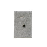 thumbnail Circle Logo 18K White Gold/Diamond Necklace - L'UXE LINK